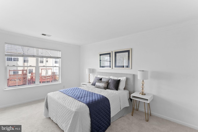2505 Wheat Meadow Ct, Herndon, VA 20171 - carpeted bedroom featuring crown molding and baseboards