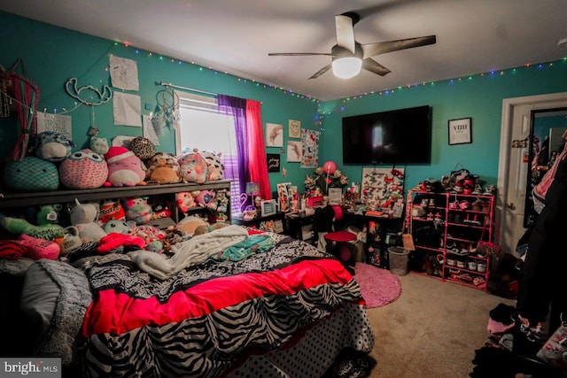 230 Jewel Dr, York, PA 17404 - carpeted bedroom with a ceiling fan
