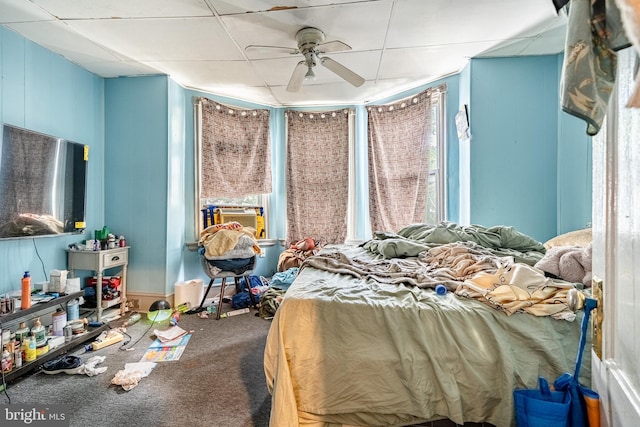 724 E 22nd St, Wilmington, DE 19802 - bedroom featuring carpet, multiple windows, ceiling fan, and cooling unit