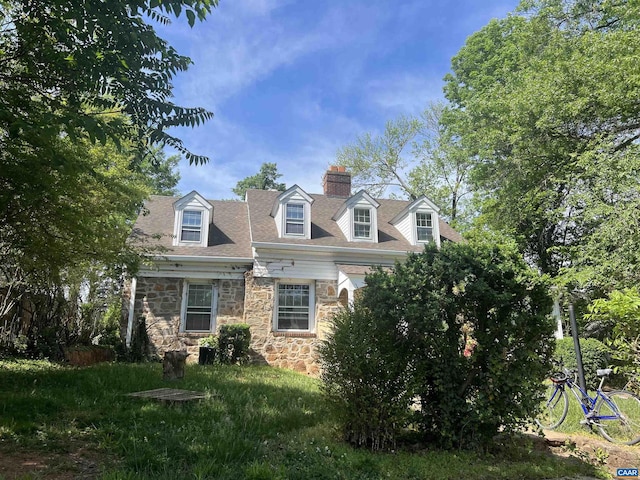 116 Washington Ave, Charlottesville, VA 22903 - view of front facade featuring a chimney and stone siding