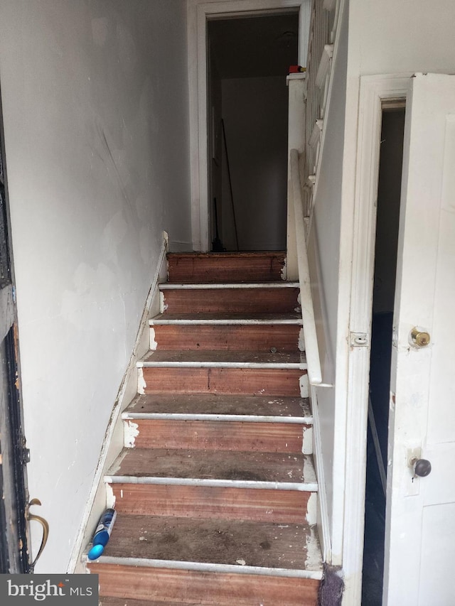 view of stairway