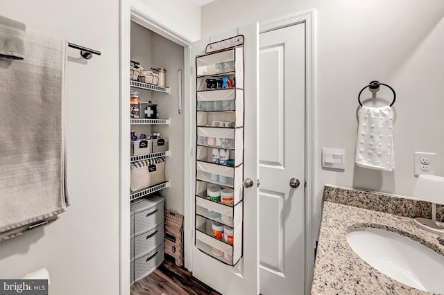 305 Maple Run Dr, York, PA 17404 - bathroom featuring vanity and wood finished floors