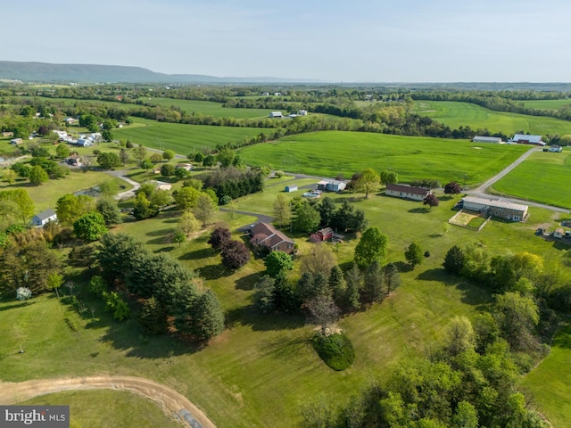 bird's eye view featuring a rural view