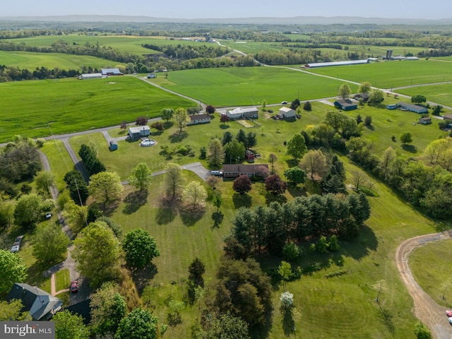 drone / aerial view with a rural view