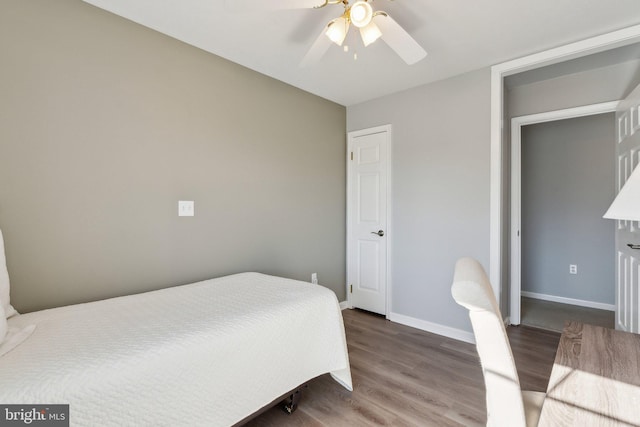 2994 Hope Mill Ln, Adamstown, MD 21710 - bedroom with a ceiling fan, baseboards, and wood finished floors