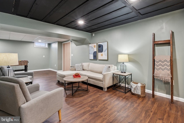 2994 Hope Mill Ln, Adamstown, MD 21710 - living area featuring recessed lighting, baseboards, and wood finished floors