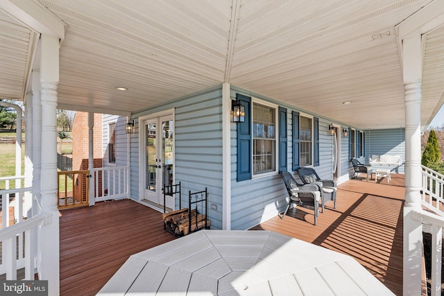 2994 Hope Mill Ln, Adamstown, MD 21710 - wooden terrace featuring covered porch