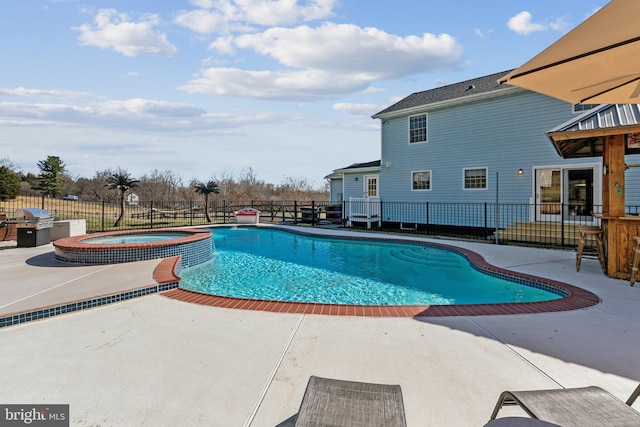 2994 Hope Mill Ln, Adamstown, MD 21710 - view of pool with a pool with connected hot tub, fence, and a patio area