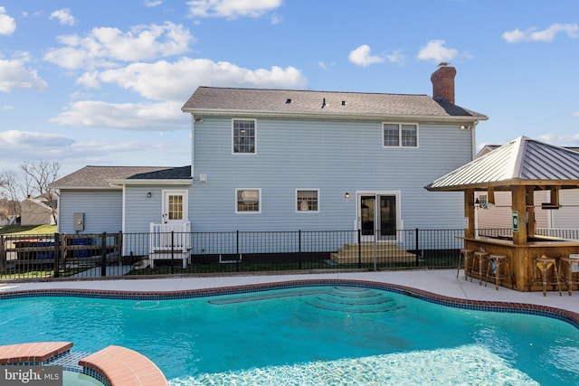 2994 Hope Mill Ln, Adamstown, MD 21710 - view of swimming pool with fence, outdoor dry bar, a fenced in pool, and a patio area