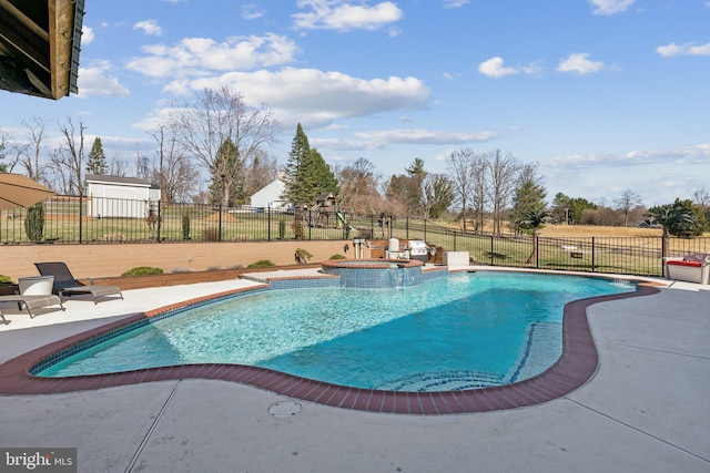 2994 Hope Mill Ln, Adamstown, MD 21710 - view of pool with a fenced backyard, a patio area, and a pool with connected hot tub