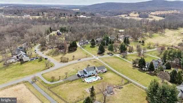 2994 Hope Mill Ln, Adamstown, MD 21710 - bird's eye view featuring a mountain view and a wooded view