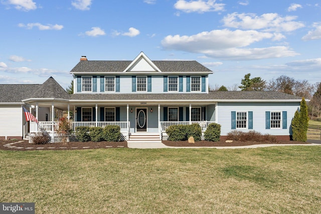 2994 Hope Mill Ln, Adamstown, MD 21710 - colonial inspired home featuring a chimney, a porch, and a front lawn