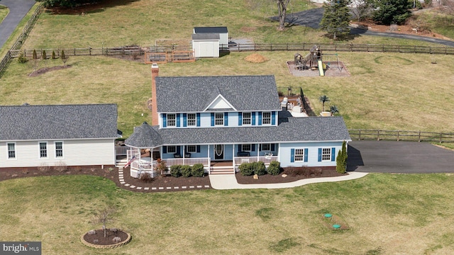 2994 Hope Mill Ln, Adamstown, MD 21710 - view of front facade featuring fence, a porch, and a front lawn