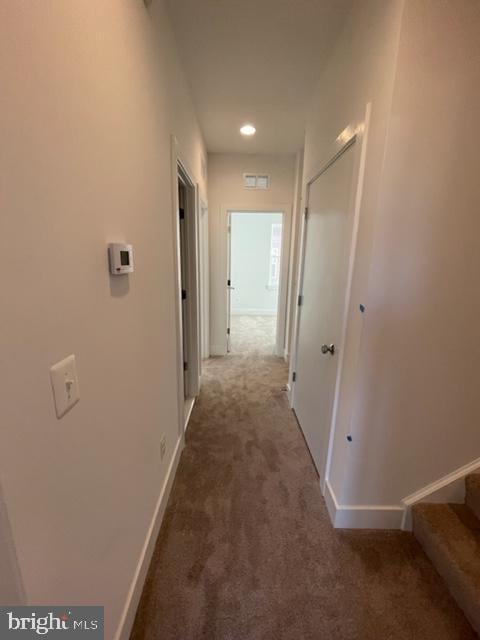 12 Mural Walk NE, Washington, DC 20011 - corridor featuring carpet floors, recessed lighting, baseboards, and stairs
