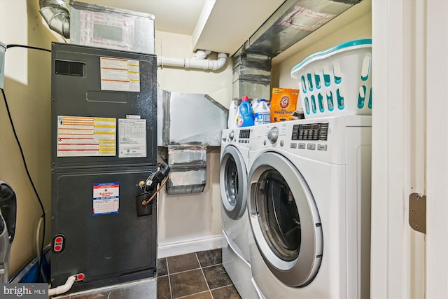8013 Baileys Ln, Pasadena, MD 21122 - laundry area featuring washer and dryer and heating unit