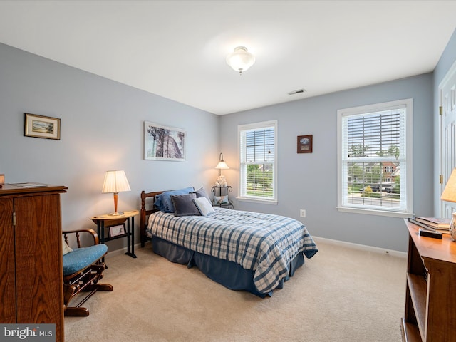 126 Boydton Plank Dr, Stephens City, VA 22655 - bedroom with light colored carpet, baseboards, and visible vents