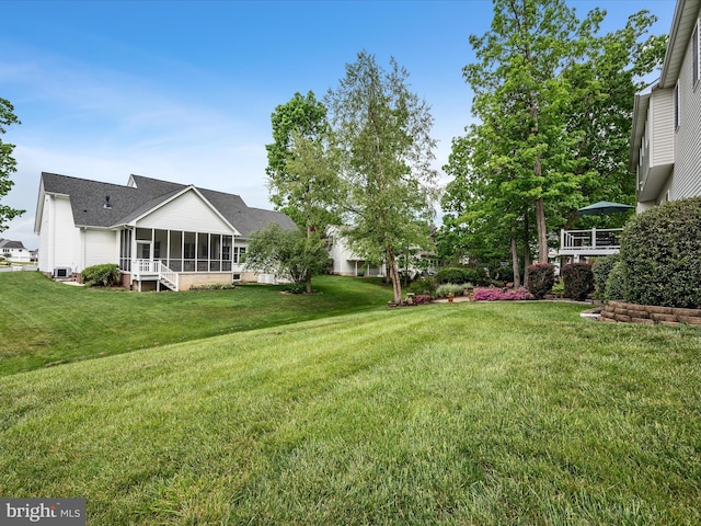 126 Boydton Plank Dr, Stephens City, VA 22655 - view of yard with a sunroom