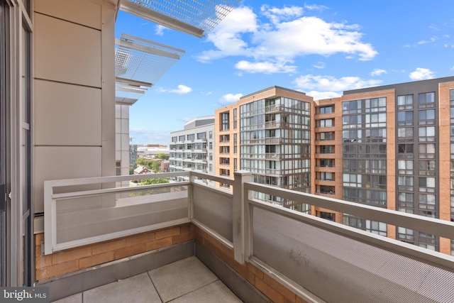 balcony with a view of city