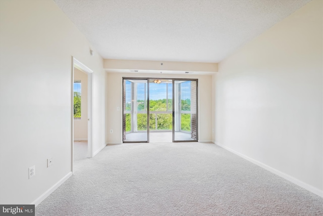 spare room featuring baseboards and carpet floors