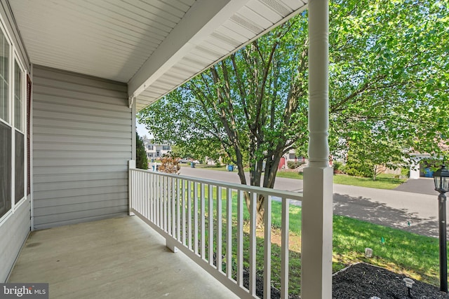 balcony with covered porch