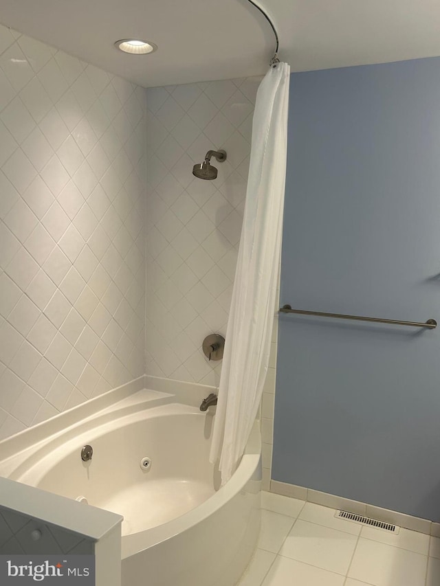 115 Carnoustie Rd, Dover, DE 19904 - full bath with tile patterned flooring, visible vents, and a combined bath / shower with jetted tub
