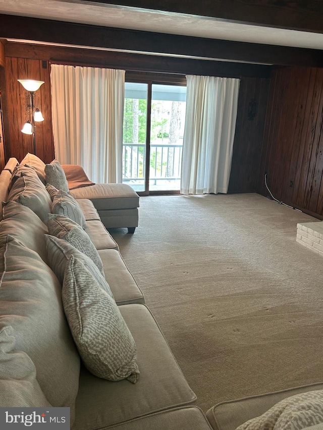 115 Carnoustie Rd, Dover, DE 19904 - carpeted living area with wood walls