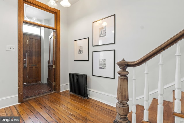 240 W Philadelphia St, York, PA 17403 - foyer with baseboards, stairs, and hardwood / wood-style floors