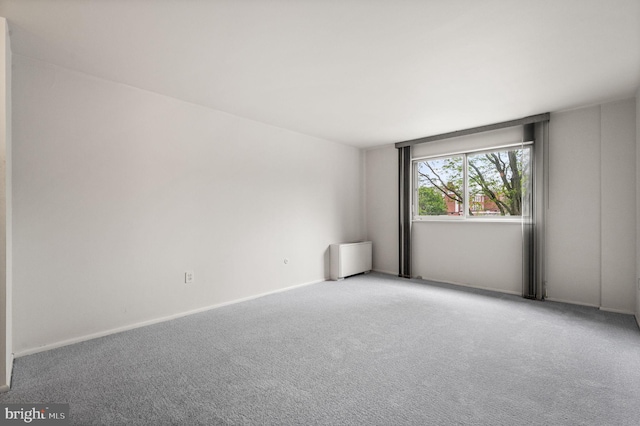 carpeted empty room with baseboards
