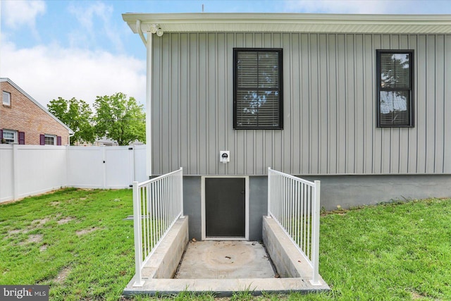 172 Charles St, Hanover, PA 17331 - doorway to property featuring board and batten siding