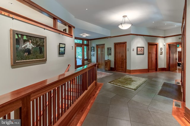 7004 Upper York Rd, New Hope, PA 18938 - hallway featuring tile patterned flooring, recessed lighting, and baseboards