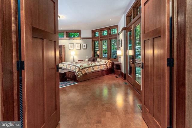 7004 Upper York Rd, New Hope, PA 18938 - bedroom featuring access to outside and wood finished floors