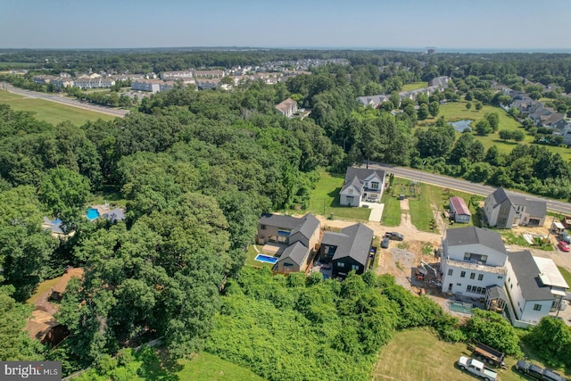 19690 Dunbar St, Rehoboth Beach, DE 19971 - aerial view of residential area with a heavily wooded area