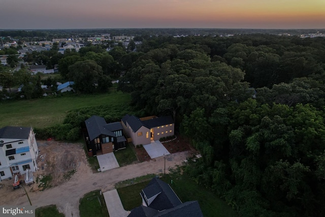 19690 Dunbar St, Rehoboth Beach, DE 19971 - aerial view of property and surrounding area featuring a forest