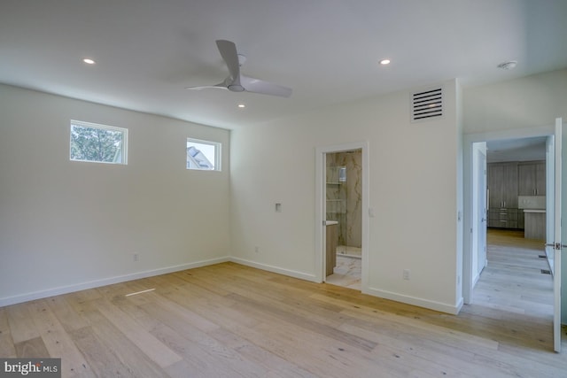 19690 Dunbar St, Rehoboth Beach, DE 19971 - unfurnished room featuring a ceiling fan, recessed lighting, and light wood finished floors