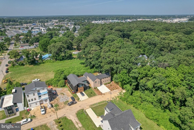 19690 Dunbar St, Rehoboth Beach, DE 19971 - aerial view of property's location featuring a heavily wooded area and nearby suburban area