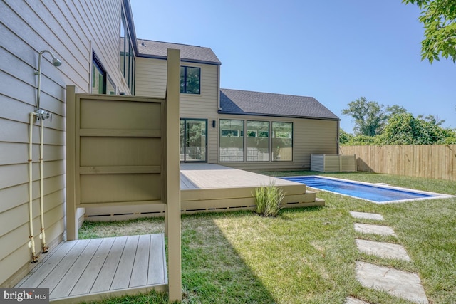 19690 Dunbar St, Rehoboth Beach, DE 19971 - view of yard with a wooden deck