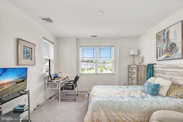 carpeted bedroom with baseboards