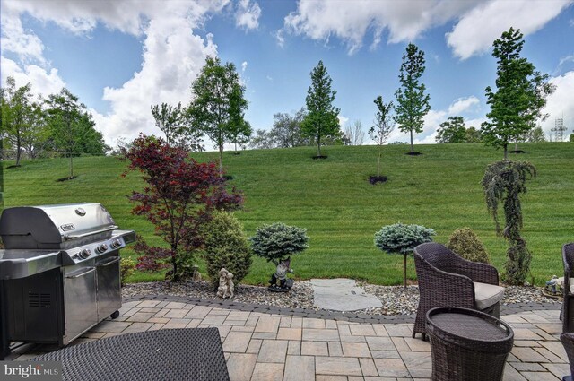 view of patio featuring grilling area