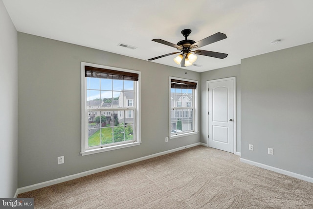 25187 Hummocky Ter, Aldie, VA 20105 - unfurnished room featuring carpet flooring, a smoke detector, a ceiling fan, and baseboards