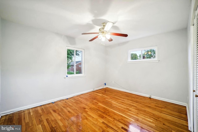 4112 Norcross St, Temple Hills, MD 20748 - spare room with ceiling fan, baseboards, and a healthy amount of sunlight