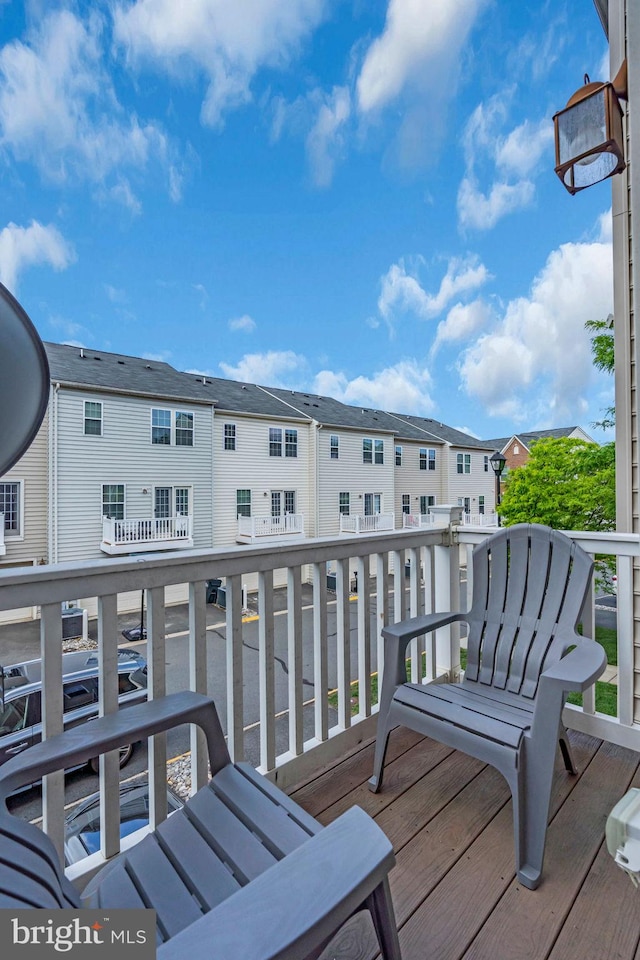 balcony with a residential view