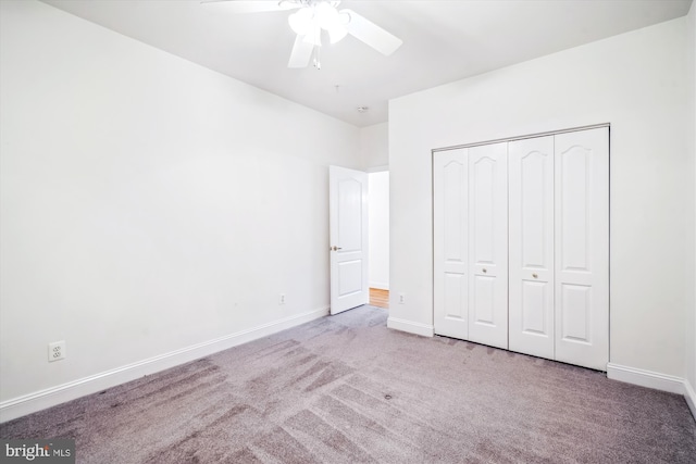 701 Ballast Way, Annapolis, MD 21401 - unfurnished bedroom featuring carpet floors, baseboards, a closet, and ceiling fan