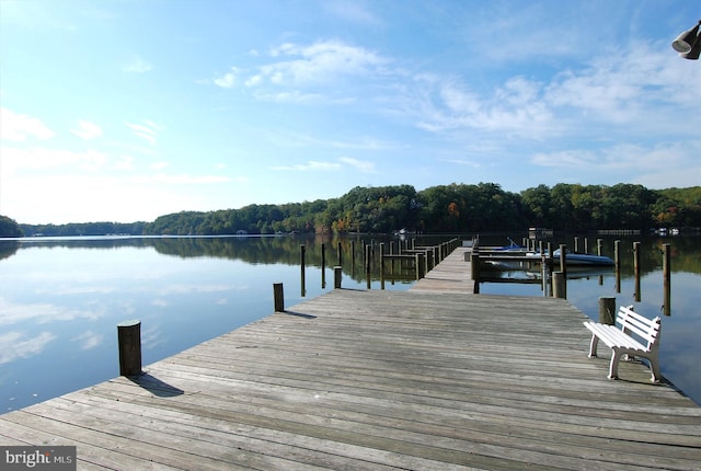 701 Ballast Way, Annapolis, MD 21401 - dock area featuring a water view and a forest view