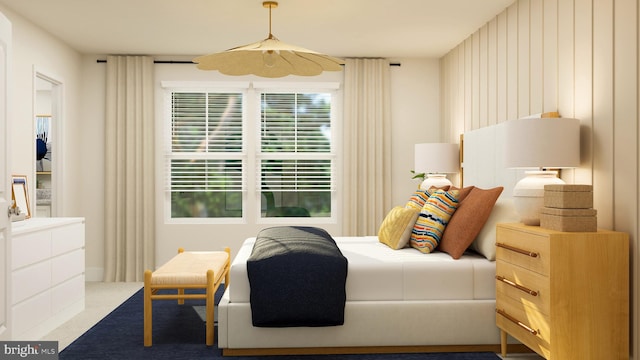 bedroom with carpet flooring