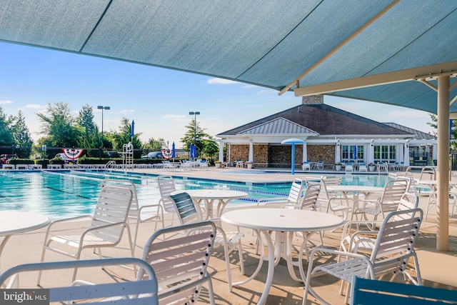 pool featuring a patio