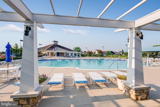 pool featuring a patio
