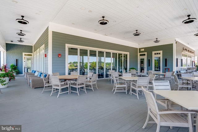 view of patio featuring outdoor dining space