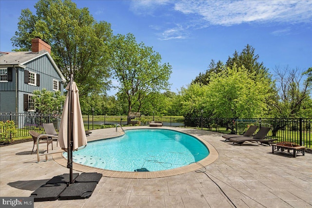 4285 Applebutter Rd, Perkasie, PA 18944 - view of swimming pool with a patio and view of wooded area