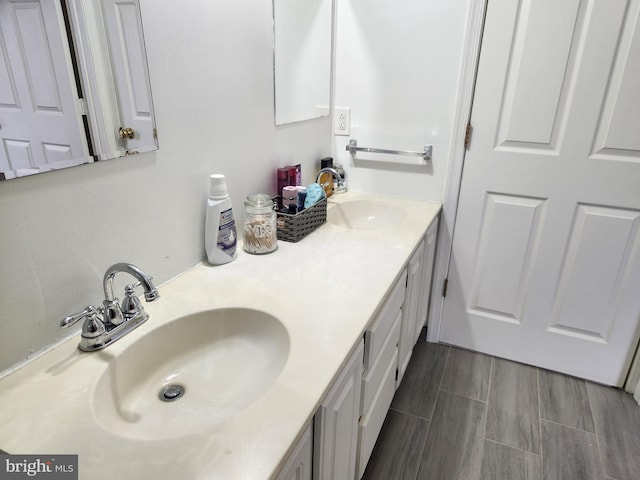 bathroom with double vanity