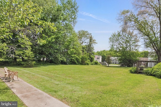 111 Trevanion Rd, Taneytown, MD 21787 - view of green lawn featuring a deck